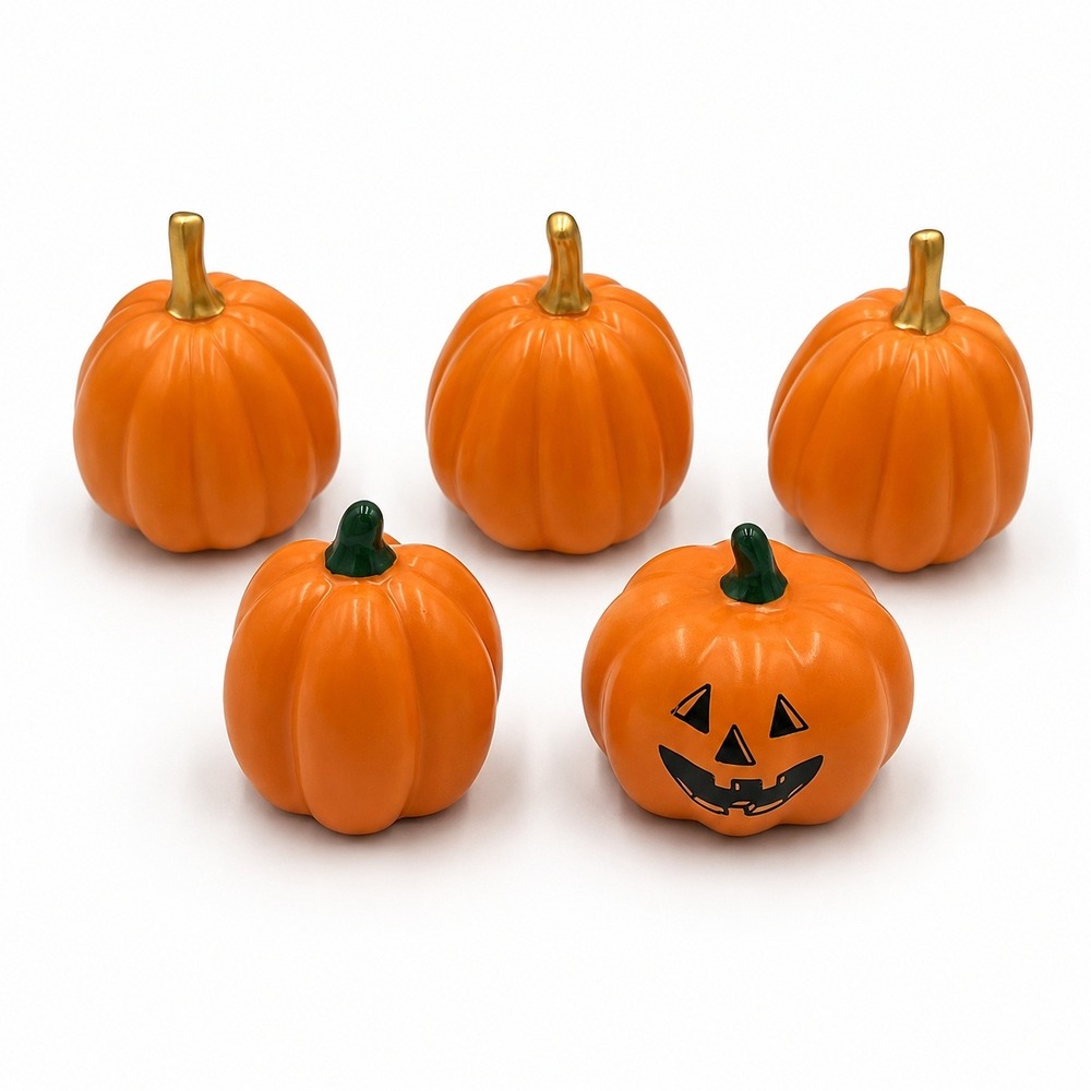 Target Small Ceramic Pumpkin Set Unisex OS Orange NWOT Fall Decor 5pc